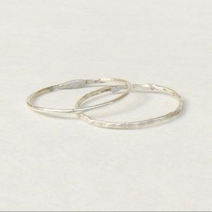 Thin dainty stackable sterling silver rings